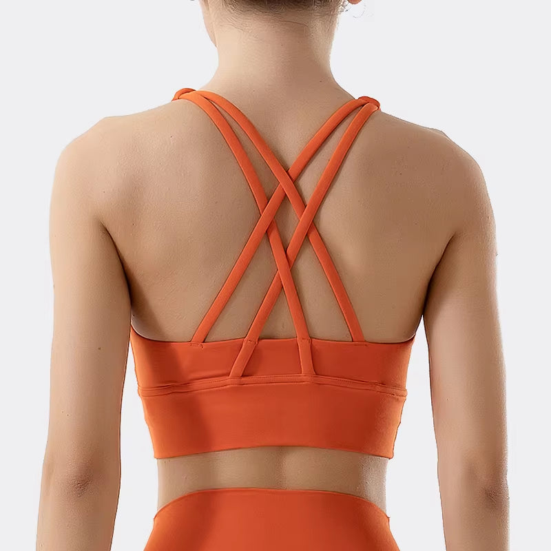 Nylon Top Women Bra Sexy Top Woman Breathable Underwear Women Fitness Yoga Sports Bra for Women Gym 30 Colors