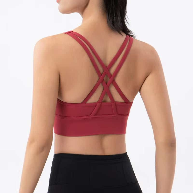 Nylon Top Women Bra Sexy Top Woman Breathable Underwear Women Fitness Yoga Sports Bra for Women Gym 30 Colors