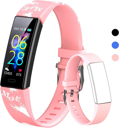 Kids Watch Fitness Tracker, Fitness Watches for Kids, Activity Tracker with Pedometers, Stopwatch, IP68 Waterproof, 11 Sport Modes Smart Watch for Kids Age 6-16 Years Old