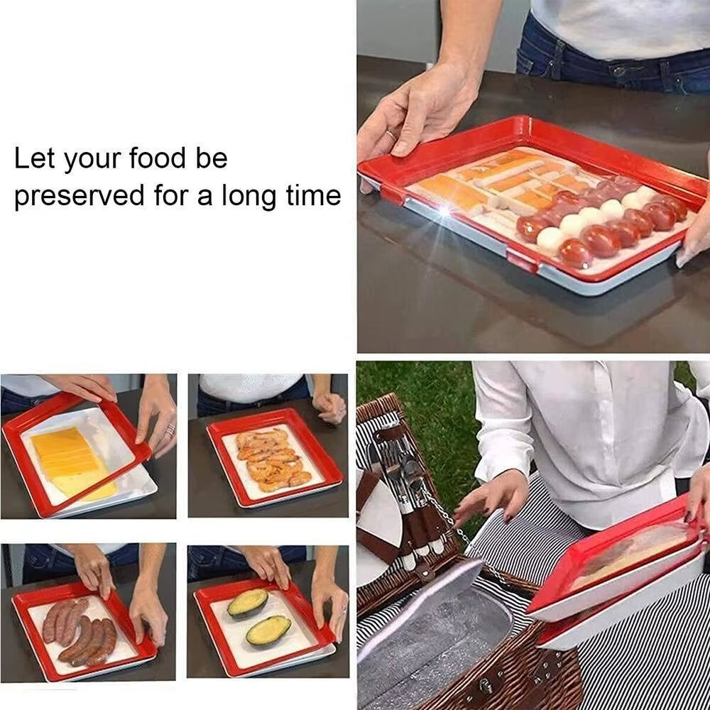 FreshPrep Reusable Meal Prep Tray – Stackable BPA-Free Food Storage Containers for Easy Preservation